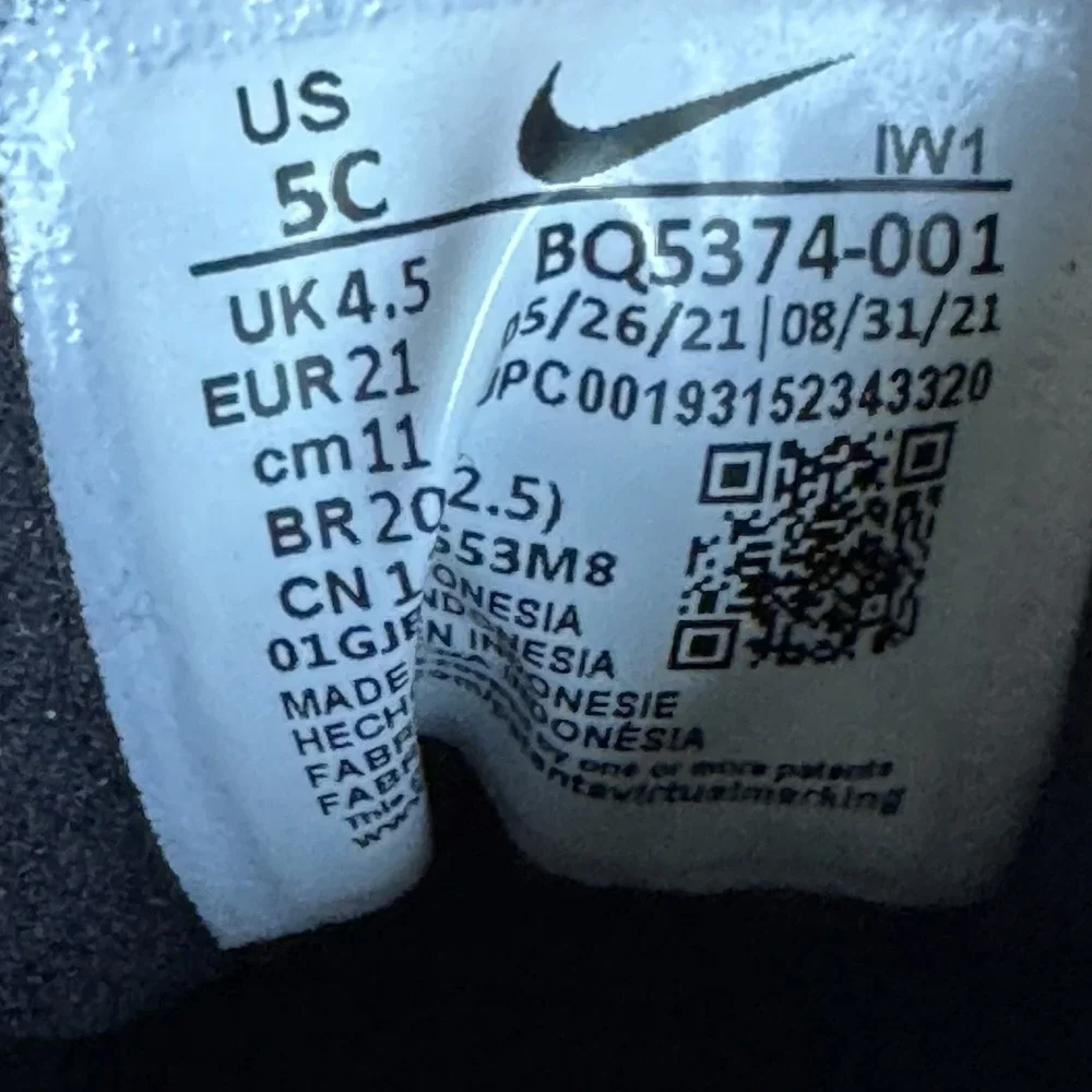 Size 5c - Nike Manoa LTR Boots Shoes TD BQ5374-001 Black Toddler Kids
